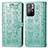 Leather Case Stands Fashionable Pattern Flip Cover Holder S03D for Xiaomi Poco M4 Pro 5G Green