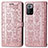 Leather Case Stands Fashionable Pattern Flip Cover Holder S03D for Xiaomi Poco X3 GT 5G Rose Gold