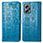 Leather Case Stands Fashionable Pattern Flip Cover Holder S03D for Xiaomi Poco X4 GT 5G Blue