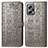 Leather Case Stands Fashionable Pattern Flip Cover Holder S03D for Xiaomi Poco X4 GT 5G Gray