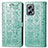 Leather Case Stands Fashionable Pattern Flip Cover Holder S03D for Xiaomi Poco X4 GT 5G Green