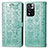 Leather Case Stands Fashionable Pattern Flip Cover Holder S03D for Xiaomi Poco X4 NFC Green