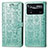 Leather Case Stands Fashionable Pattern Flip Cover Holder S03D for Xiaomi Poco X4 Pro 5G Green