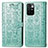 Leather Case Stands Fashionable Pattern Flip Cover Holder S03D for Xiaomi Redmi 10 (2022) Green