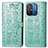 Leather Case Stands Fashionable Pattern Flip Cover Holder S03D for Xiaomi Redmi 11A 4G Green