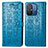 Leather Case Stands Fashionable Pattern Flip Cover Holder S03D for Xiaomi Redmi 12C 4G Blue