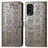 Leather Case Stands Fashionable Pattern Flip Cover Holder S03D for Xiaomi Redmi 9 Power Gray