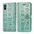 Leather Case Stands Fashionable Pattern Flip Cover Holder S03D for Xiaomi Redmi 9AT Green
