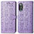 Leather Case Stands Fashionable Pattern Flip Cover Holder S03D for Xiaomi Redmi K40 Gaming 5G Purple