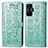 Leather Case Stands Fashionable Pattern Flip Cover Holder S03D for Xiaomi Redmi K50 Gaming 5G Green