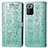 Leather Case Stands Fashionable Pattern Flip Cover Holder S03D for Xiaomi Redmi Note 10 Pro 5G Green