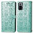 Leather Case Stands Fashionable Pattern Flip Cover Holder S03D for Xiaomi Redmi Note 10 Pro Max Green