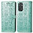 Leather Case Stands Fashionable Pattern Flip Cover Holder S03D for Xiaomi Redmi Note 11 Pro 5G Green