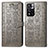 Leather Case Stands Fashionable Pattern Flip Cover Holder S03D for Xiaomi Redmi Note 11 Pro+ Plus 5G Gray