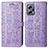 Leather Case Stands Fashionable Pattern Flip Cover Holder S03D for Xiaomi Redmi Note 11T Pro 5G Purple