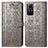 Leather Case Stands Fashionable Pattern Flip Cover Holder S03D for Xiaomi Redmi Note 12S Gray