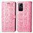 Leather Case Stands Fashionable Pattern Flip Cover Holder S03D for Xiaomi Redmi Note 12S Pink