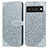 Leather Case Stands Fashionable Pattern Flip Cover Holder S04D for Google Pixel 6 Pro 5G Gray