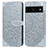 Leather Case Stands Fashionable Pattern Flip Cover Holder S04D for Google Pixel 7 Pro 5G Gray