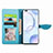 Leather Case Stands Fashionable Pattern Flip Cover Holder S04D for Huawei Honor 50 Pro 5G