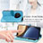 Leather Case Stands Fashionable Pattern Flip Cover Holder S04D for Huawei Honor Magic3 5G