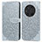 Leather Case Stands Fashionable Pattern Flip Cover Holder S04D for Huawei Honor Magic3 5G Gray