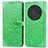 Leather Case Stands Fashionable Pattern Flip Cover Holder S04D for Huawei Honor Magic3 Pro 5G Green