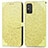 Leather Case Stands Fashionable Pattern Flip Cover Holder S04D for Huawei Honor X10 Max 5G Yellow