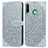 Leather Case Stands Fashionable Pattern Flip Cover Holder S04D for Huawei P40 Lite E Gray