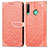 Leather Case Stands Fashionable Pattern Flip Cover Holder S04D for Huawei P40 Lite E Orange