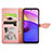 Leather Case Stands Fashionable Pattern Flip Cover Holder S04D for Motorola Moto E20