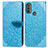 Leather Case Stands Fashionable Pattern Flip Cover Holder S04D for Motorola Moto E20