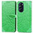 Leather Case Stands Fashionable Pattern Flip Cover Holder S04D for Motorola Moto Edge Plus (2022) 5G Green