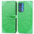 Leather Case Stands Fashionable Pattern Flip Cover Holder S04D for Motorola Moto Edge S Pro 5G Green