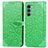 Leather Case Stands Fashionable Pattern Flip Cover Holder S04D for Motorola Moto Edge S30 5G Green