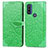 Leather Case Stands Fashionable Pattern Flip Cover Holder S04D for Motorola Moto G Pure Green