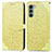 Leather Case Stands Fashionable Pattern Flip Cover Holder S04D for Motorola Moto G200 5G