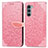 Leather Case Stands Fashionable Pattern Flip Cover Holder S04D for Motorola Moto G200 5G
