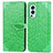 Leather Case Stands Fashionable Pattern Flip Cover Holder S04D for OnePlus Nord 2 5G Green