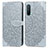 Leather Case Stands Fashionable Pattern Flip Cover Holder S04D for OnePlus Nord CE 5G Gray