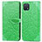 Leather Case Stands Fashionable Pattern Flip Cover Holder S04D for Oppo A16e Green