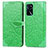 Leather Case Stands Fashionable Pattern Flip Cover Holder S04D for Oppo A16s Green
