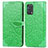 Leather Case Stands Fashionable Pattern Flip Cover Holder S04D for Oppo A74 4G Green