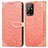 Leather Case Stands Fashionable Pattern Flip Cover Holder S04D for Oppo A94 5G Orange