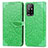 Leather Case Stands Fashionable Pattern Flip Cover Holder S04D for Oppo A95 5G Green