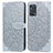 Leather Case Stands Fashionable Pattern Flip Cover Holder S04D for Oppo F19 Gray