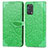 Leather Case Stands Fashionable Pattern Flip Cover Holder S04D for Oppo F19s Green