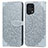 Leather Case Stands Fashionable Pattern Flip Cover Holder S04D for Oppo Find X5 Pro 5G Gray