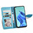 Leather Case Stands Fashionable Pattern Flip Cover Holder S04D for Oppo Reno5 A