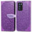 Leather Case Stands Fashionable Pattern Flip Cover Holder S04D for Oppo Reno6 Pro 5G India